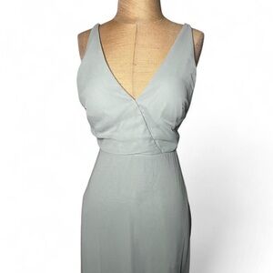 Bridesmaids Birdy Grey Backless Sage Dress for Prom Party Event Ball